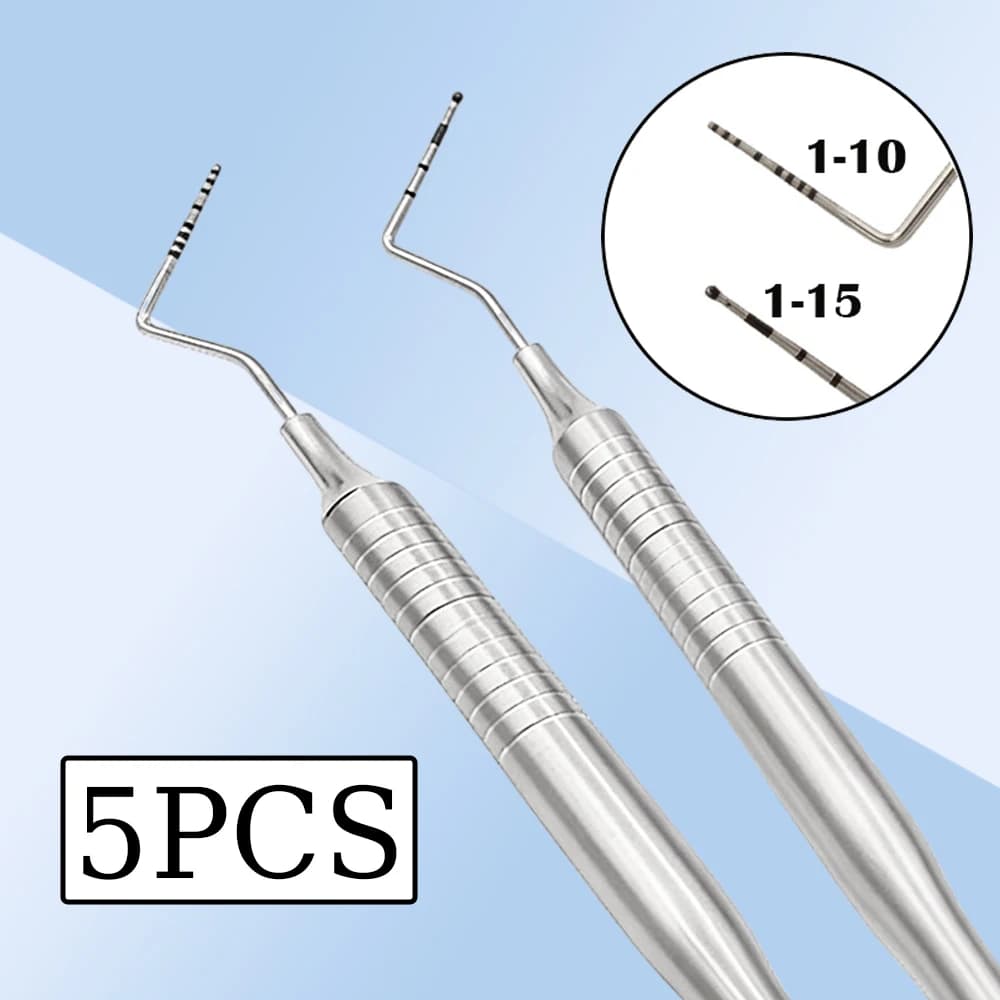 5pcs Dental Periodontal Probe CPI Explorer with Scale Hook Pick for Teeth Cleaning Oral Hygiene and Gum Examination